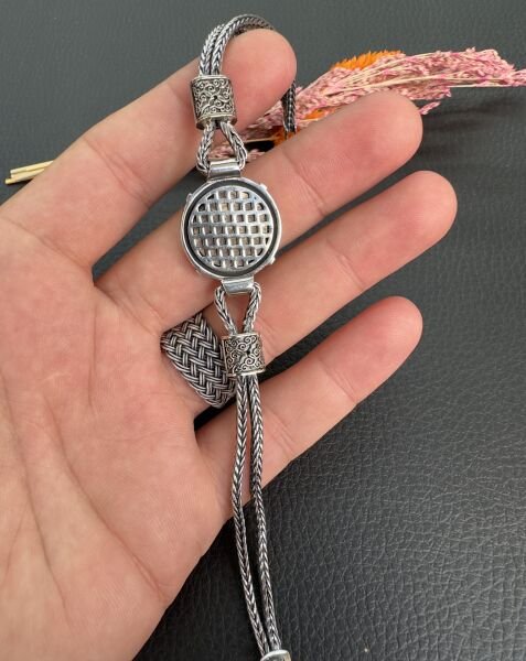 Özel Tasarım Ayyıldız Tasarım Erkek Gümüş Bileklik
