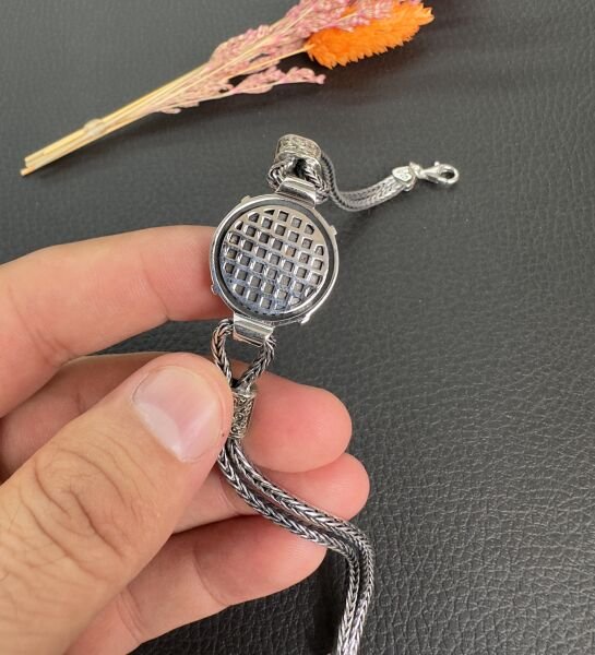 Özel Tasarım Üç Hilal Tasarım Erkek Gümüş Bileklik