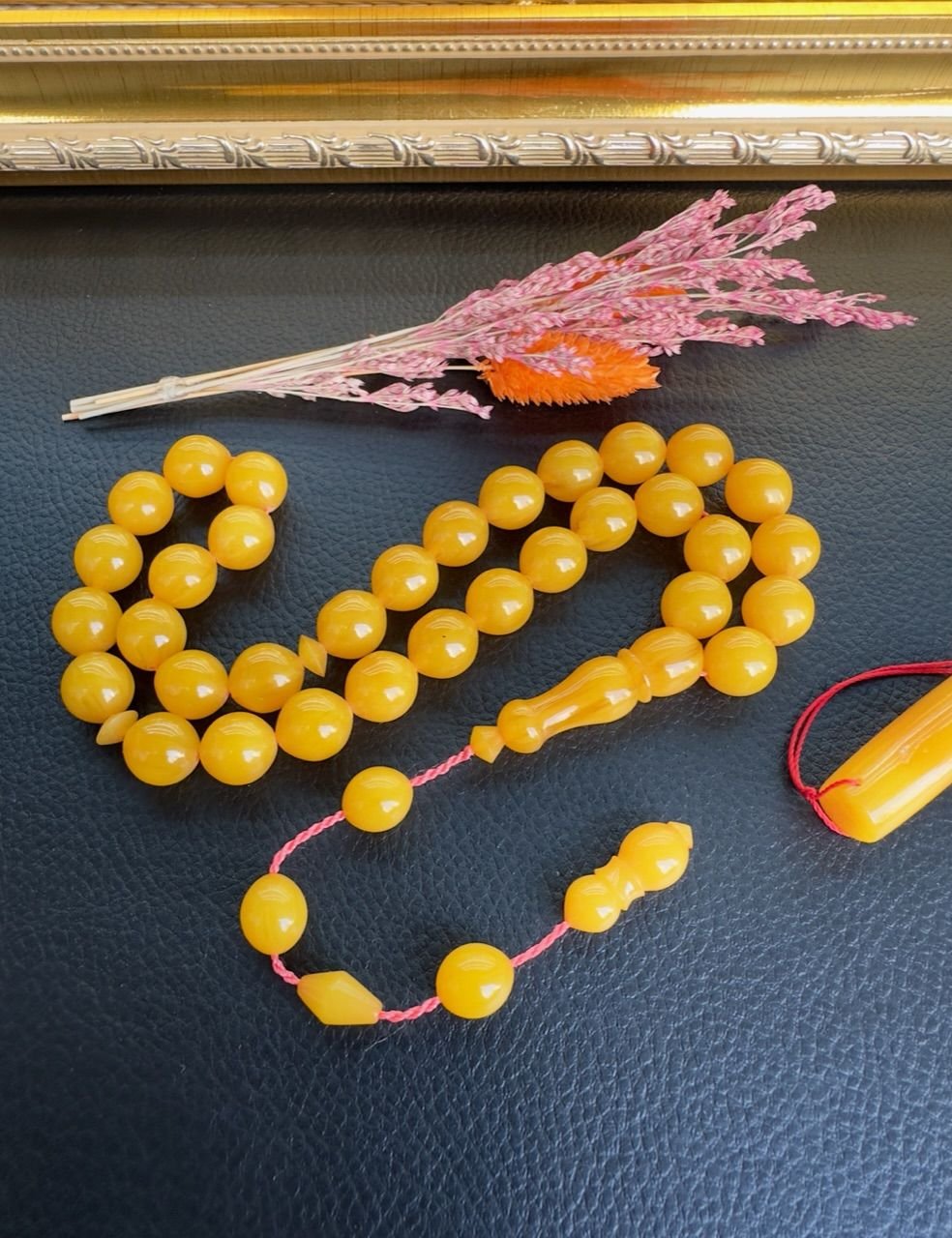 Küre Model Çubuk Sıkma Sıkma Kehribar Tesbih