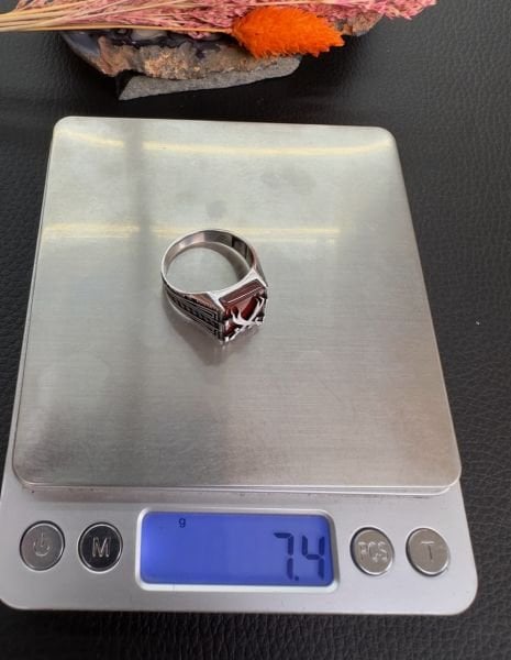 Özel Zülfikar Kılıç Tasarım Gümüş Erkek Yüzük