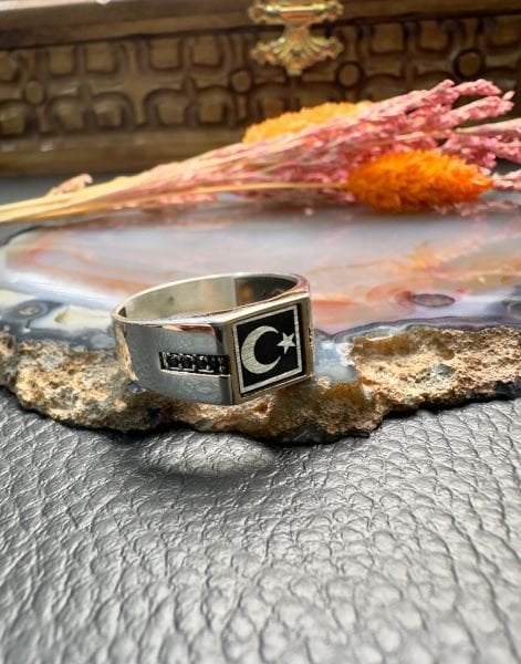 Özel Ayyıldız Tasarım Gümüş Yüzük
