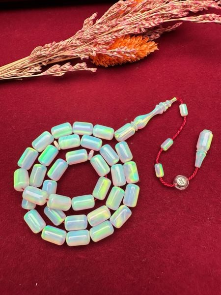 Kapsül Model Beyaz Renk Sentetik Opal Tesbih