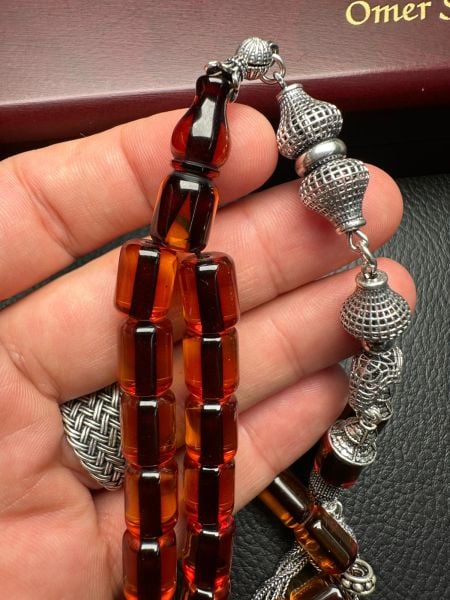 Çubuk Sıkma Kehribar Tesbih