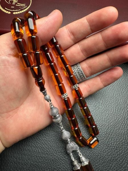 Osmanlı Benzetme Çubuk Sıkma Kehribar Tesbih