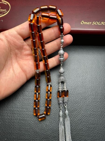 Osmanlı Benzetme Çubuk Sıkma Kehribar Tesbih