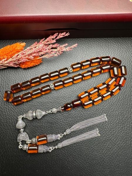 Osmanlı Benzetme Çubuk Sıkma Kehribar Tesbih