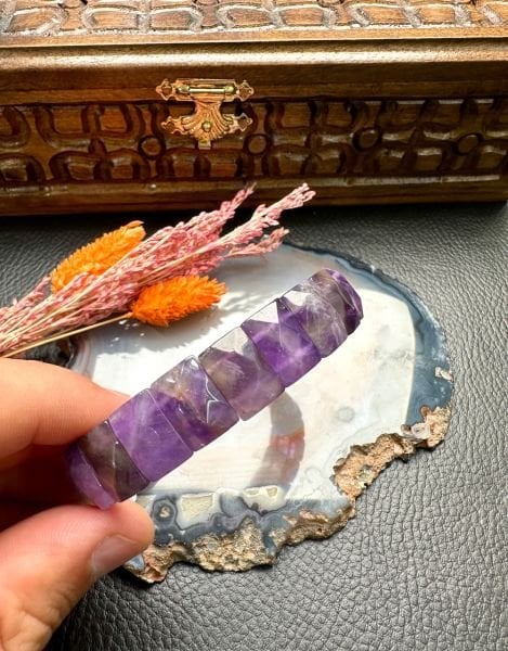 Ametist Doğal Taş Bileklik