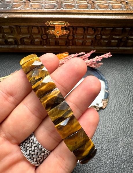 Kaplan Gözü Doğal Taş Bileklik