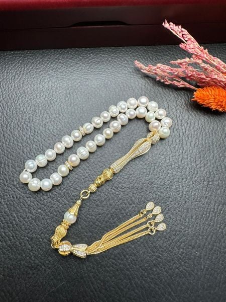 Küre Model Orijnal İnci Doğal Taş Tesbih