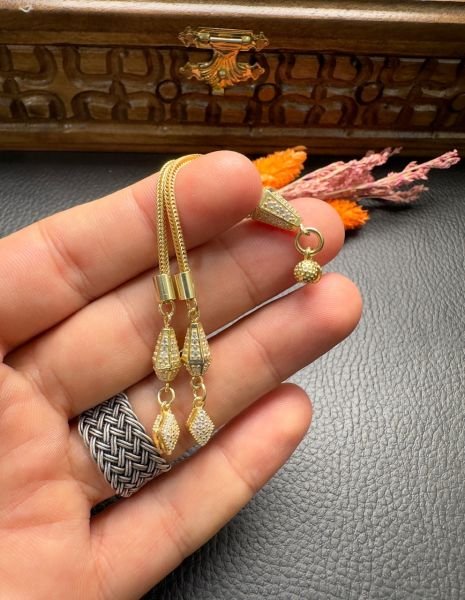 Özel Tasarım Diamond Model Gümüş Püskül