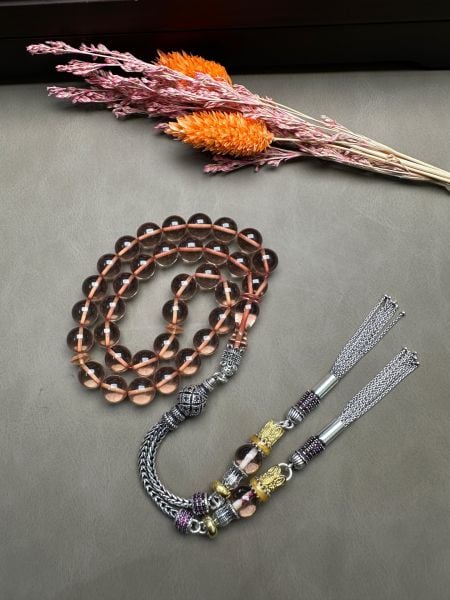 Küre Model Ateş Kehribar Tesbih