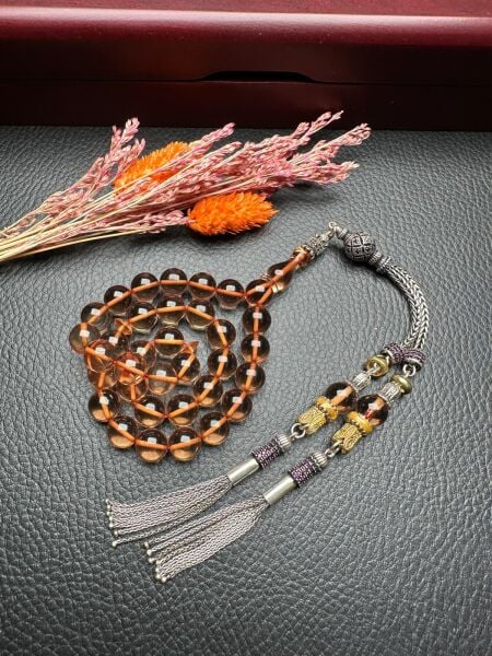 Küre Model Ateş Kehribar Tesbih