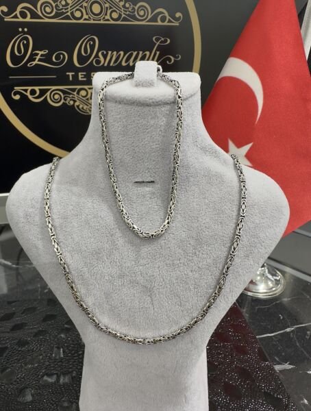 925 Ayar Kral Gümüş Kolye ve Bileklik