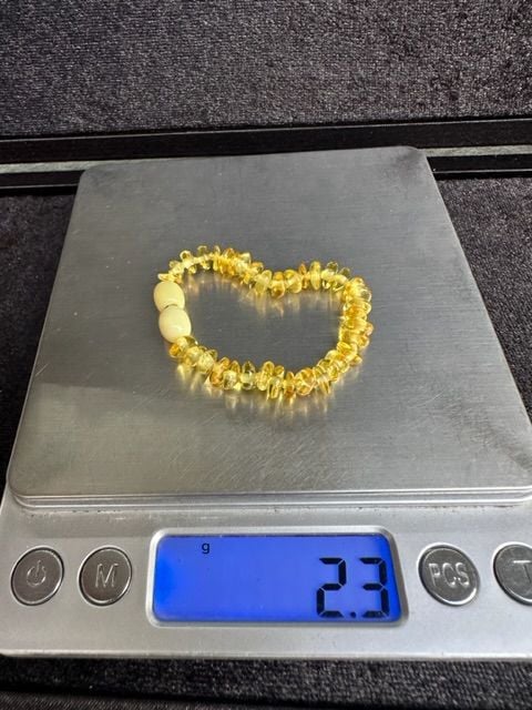 Damla Kehribar Kırıktaş Model Bebek Bileklik Ve Kolye Set