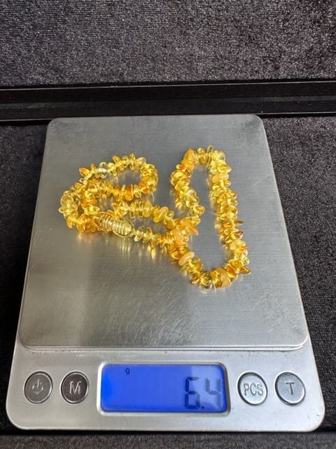 Damla Kehribar Kırıktaş Model Bebek Bileklik Ve Kolye Set