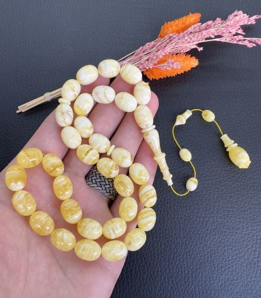 Osman Kiraz Usta İşçiliği Tiger Rus Tek Kaya Damla Kehribar