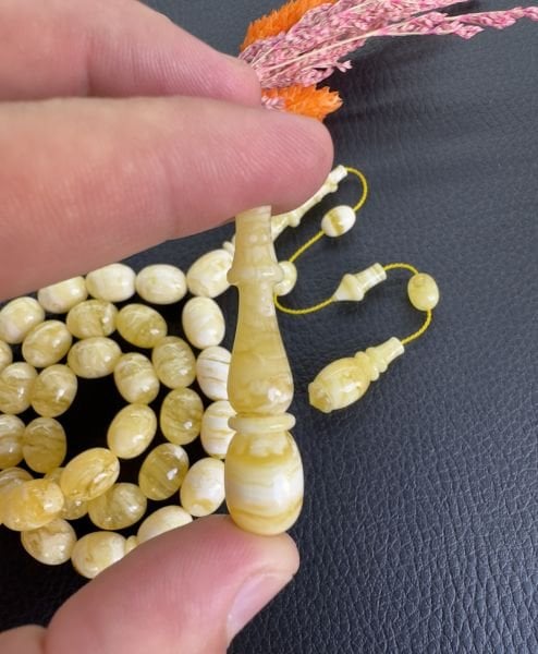 Osman Kiraz Usta İşçiliği Tiger Rus Tek Kaya Damla Kehribar