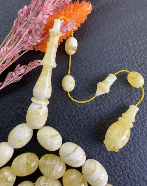 Osman Kiraz Usta İşçiliği Tiger Rus Tek Kaya Damla Kehribar