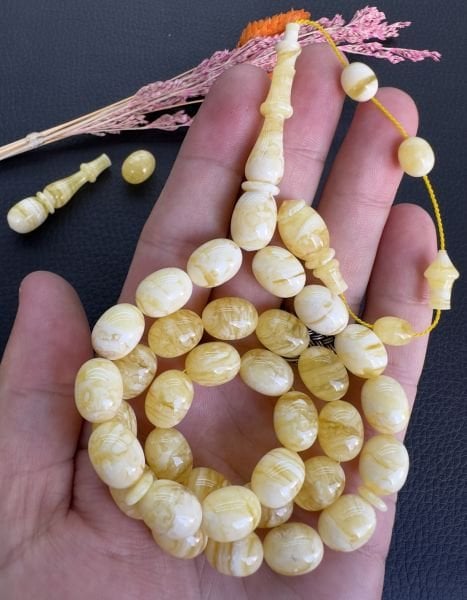 Osman Kiraz Usta İşçiliği Tiger Rus Tek Kaya Damla Kehribar