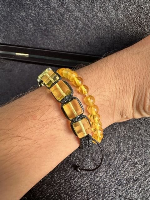 Bay/Bayan Damla Kehribar Bileklik