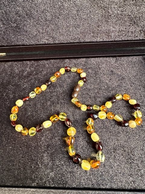 Bay/Bayan Karışık Renk Baltık Damla Kehribar Kolye