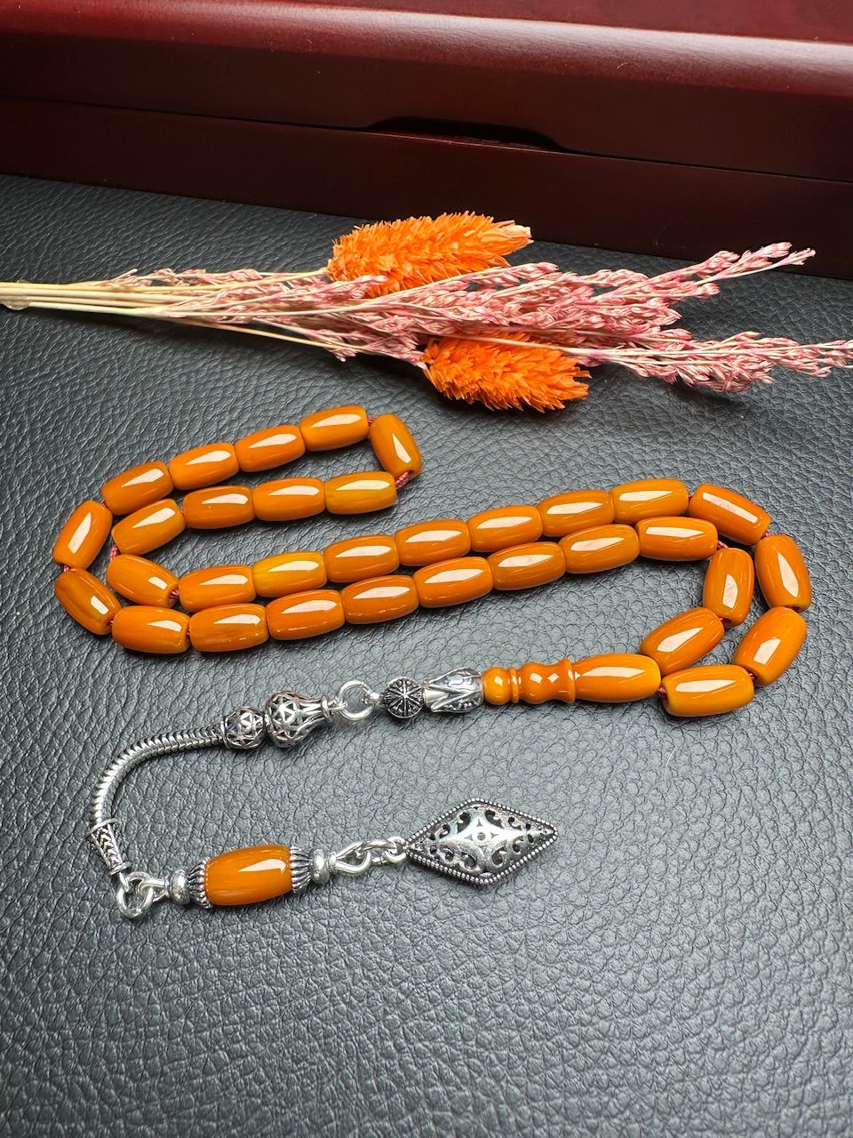 Yakup Kara Fıçı Model Çubuk Sıkma Kehribar Tesbih