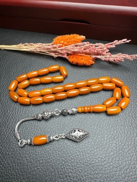 Yakup Kara Fıçı Model Çubuk Sıkma Kehribar Tesbih