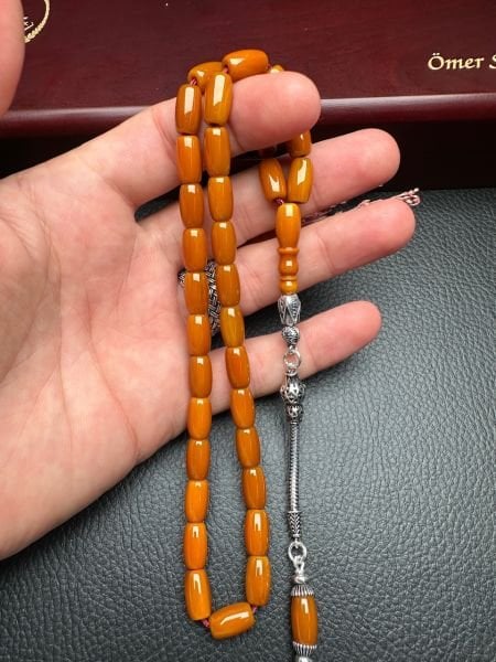 Yakup Kara Fıçı Model Çubuk Sıkma Kehribar Tesbih