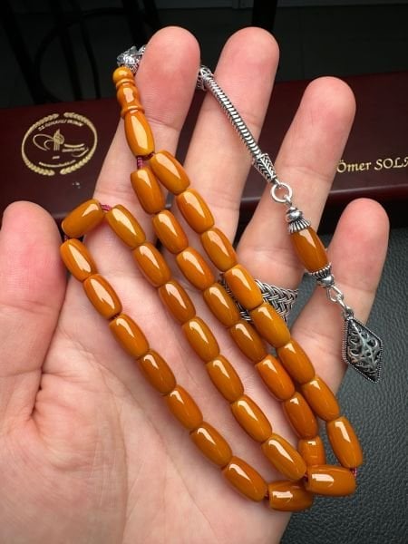 Yakup Kara Fıçı Model Çubuk Sıkma Kehribar Tesbih