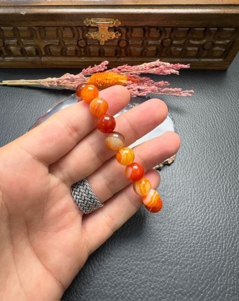 Akik Doğal Taş Bileklik