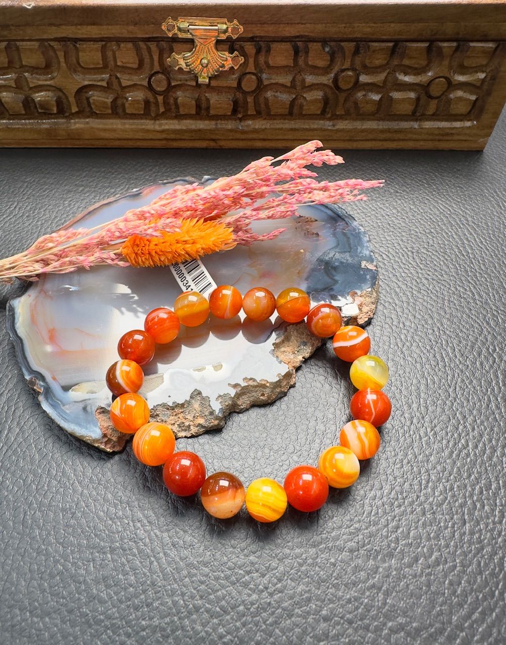 Akik Doğal Taş Bileklik