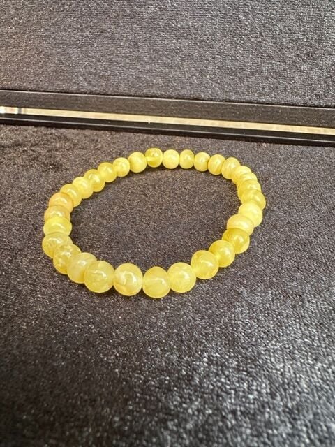 Küre Model Damla Kehribar Yetişkin Bileklik