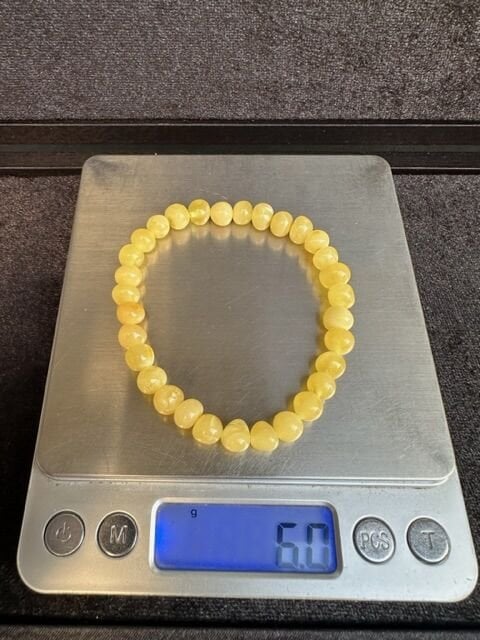 Küre Model Damla Kehribar Yetişkin Bileklik