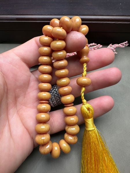 Tekerlek Model Sıkma Kehribar Tesbih