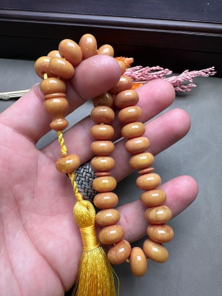 Tekerlek Model Sıkma Kehribar Tesbih