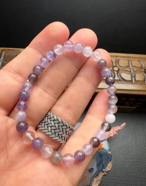 Küre Model Ametist Doğal Taş Bileklik