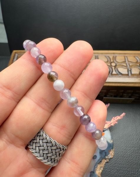 Küre Model Ametist Doğal Taş Bileklik