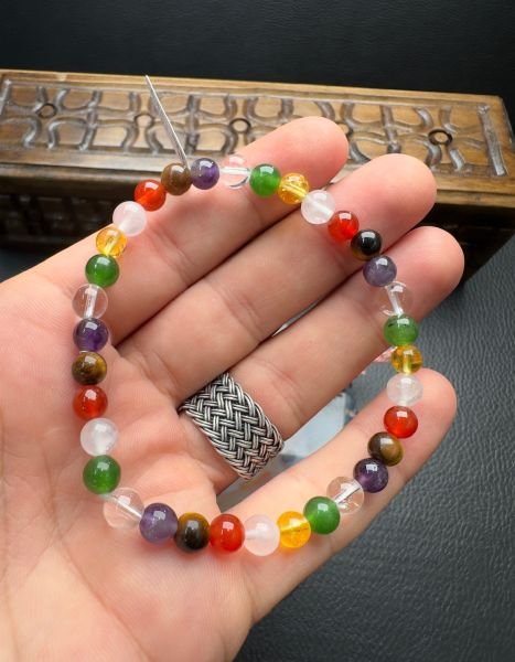 Küre Model Çakra Doğal Taş Bileklik