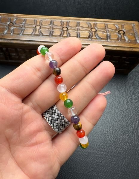 Küre Model Çakra Doğal Taş Bileklik