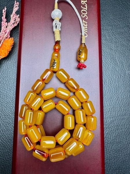 Kapsül Model EskiOsmanlı Sıkma Kehribar Tesbih