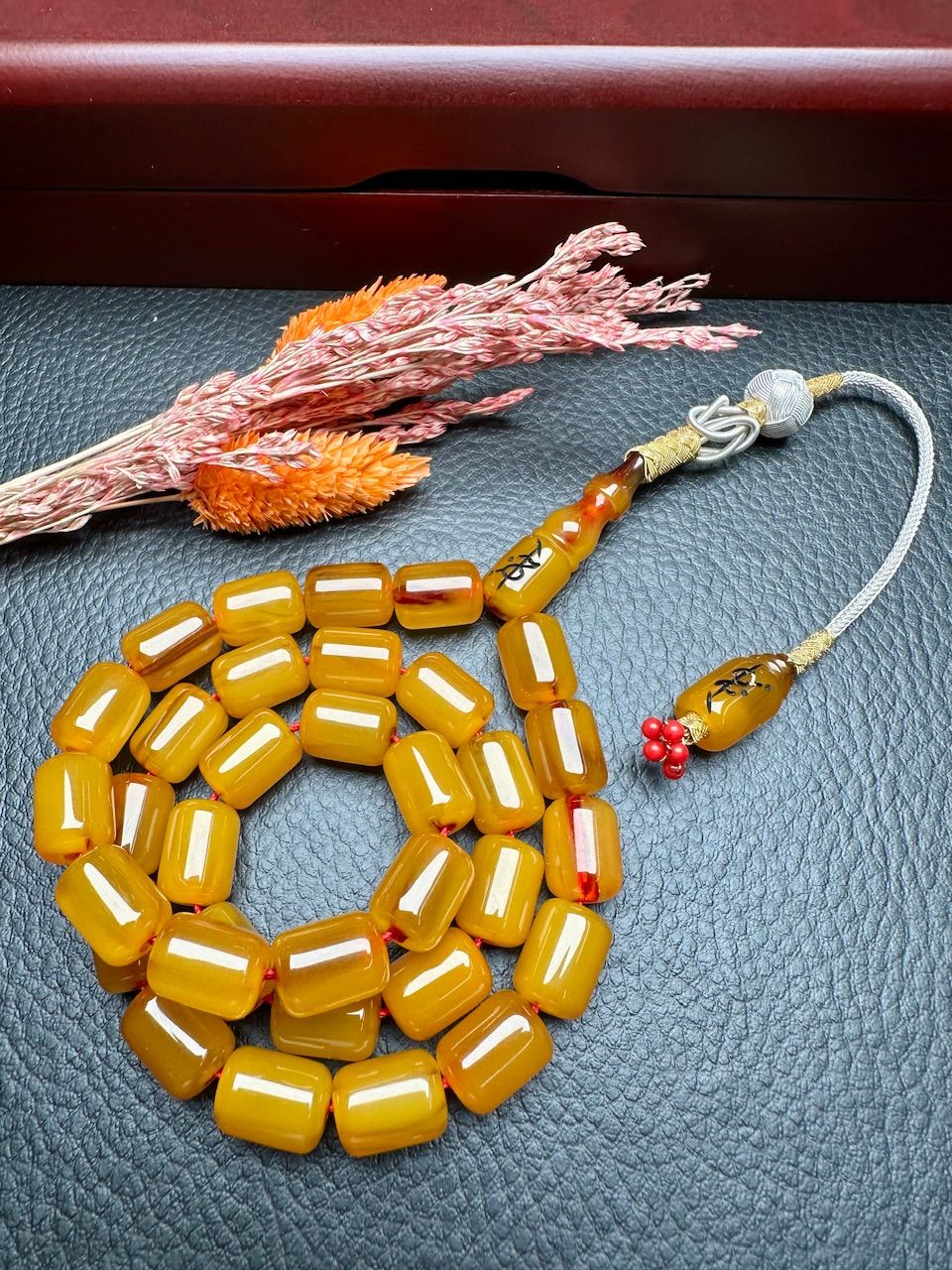 Kapsül Model EskiOsmanlı Sıkma Kehribar Tesbih