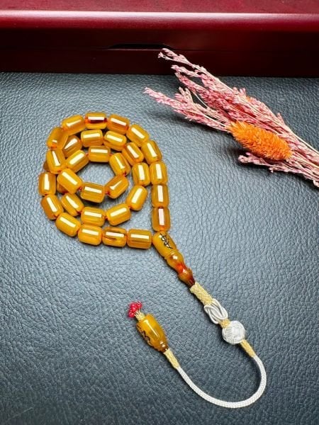 Kapsül Model EskiOsmanlı Sıkma Kehribar Tesbih