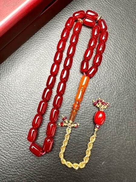 Kapsül Model Eski Osmanlı Sıkma Kehribar Tesbih