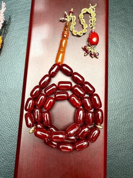 Kapsül Model Eski Osmanlı Sıkma Kehribar Tesbih