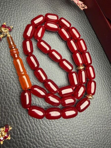 Kapsül Model Eski Osmanlı Sıkma Kehribar Tesbih