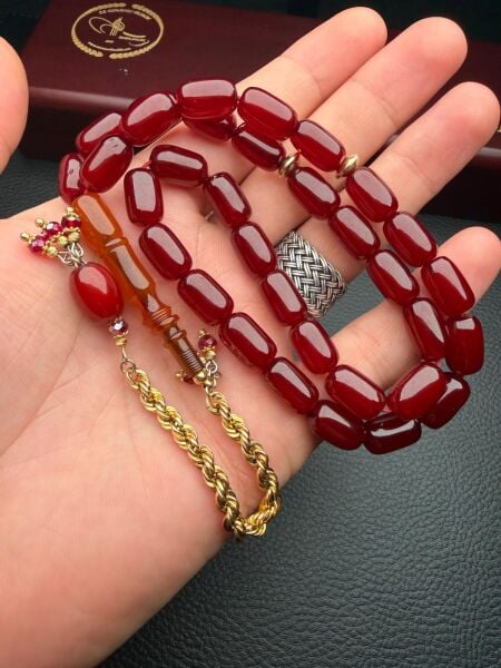 Kapsül Model Eski Osmanlı Sıkma Kehribar Tesbih