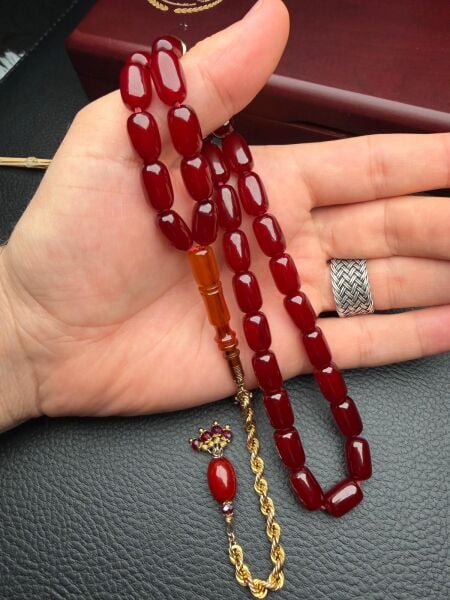 Kapsül Model Eski Osmanlı Sıkma Kehribar Tesbih