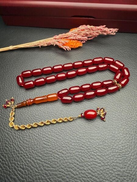 Kapsül Model Eski Osmanlı Sıkma Kehribar Tesbih