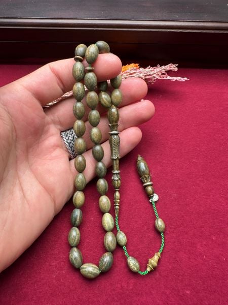 Beyzi  Model Yeşil Pelesenk Ağaç Tesbih