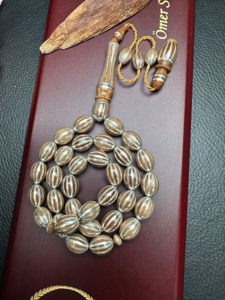 Beyzi Model Gümüş Yarma İşlemeli Kuka Tesbih